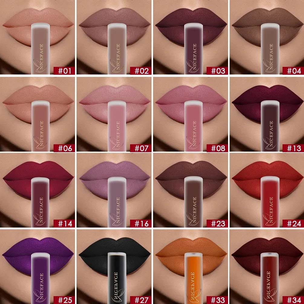 Brillo de labios Lápiz labial líquido hidratante mate resistente al agua