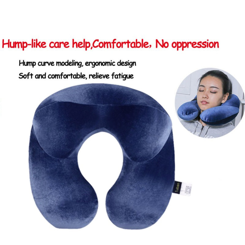 Almohada de viaje de tela de terciopelo. Diseño ergonómico de dos jorobas, suave y acogedor, alivia la fatiga. EN VENTA DISFRUTA AHORA MISMO!!