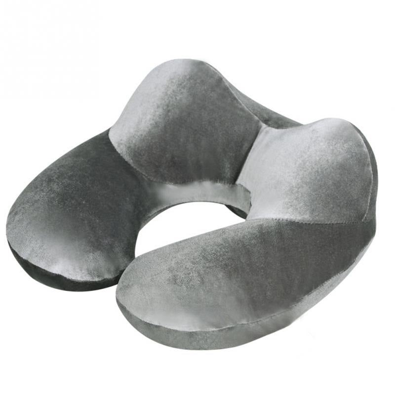 Almohada de viaje de tela de terciopelo. Diseño ergonómico de dos jorobas, suave y acogedor, alivia la fatiga. EN VENTA DISFRUTA AHORA MISMO!!