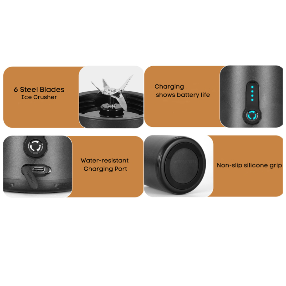 Mini Licuadora Portátil de Acero Inoxidable. La licuadora USB compacta que funciona con baterías que pone a su alcance la comodidad de un electrodoméstico de encimera. Crea deliciosos batidos, cócteles y batidos en cualquier lugar.