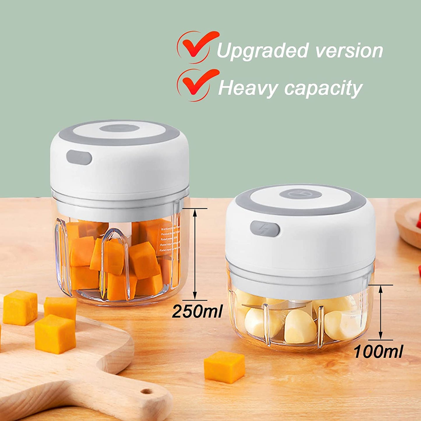 Mini picadora eléctrica de acero inoxidable. Presentamos nuestra herramienta de cocina perfecta, un compañero culinario compacto y eficiente que redefinirá su experiencia de picado.