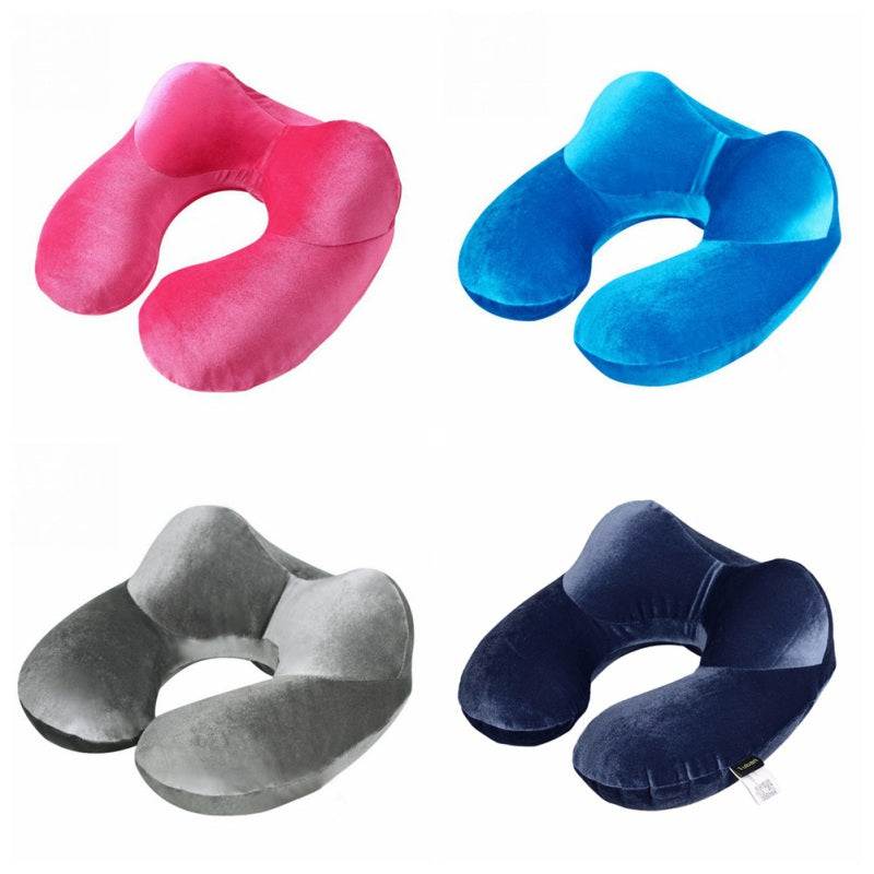 Almohada de viaje de tela de terciopelo. Diseño ergonómico de dos jorobas, suave y acogedor, alivia la fatiga. EN VENTA DISFRUTA AHORA MISMO!!