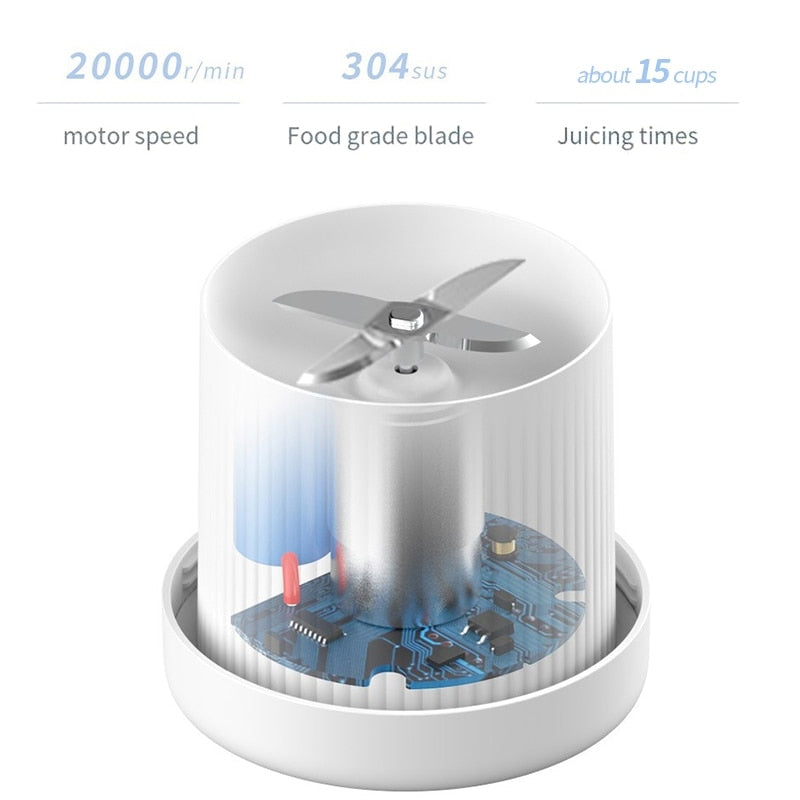 Licuadora de jugos portátil la solución compacta y potente para disfrutar de bebidas frescas y nutritivas en cualquier lugar.