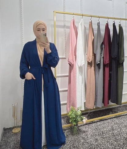 VESTIDO Marocain Islam Clothing Abaya Under Dress  Kimono Modest Robe Femme Caftan é perfeito para qualquer ocasião apresenta um design simples, mas sofisticado, que certamente estará na lista de roupas essenciais de todos.