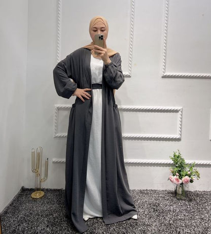 VESTIDO Marocain Islam Clothing Abaya Under Dress  Kimono Modest Robe Femme Caftan é perfeito para qualquer ocasião apresenta um design simples, mas sofisticado, que certamente estará na lista de roupas essenciais de todos.