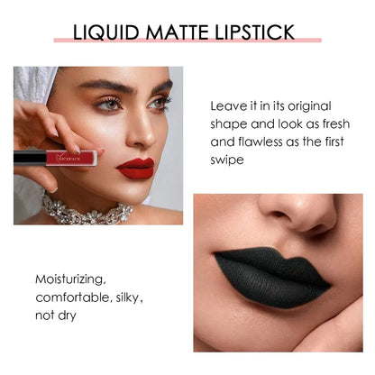 Lip Gloss À Prova D 'Água  Matte Batom Líquido Hidratante