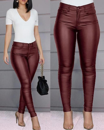 CALÇA Slim Pencil Pants Renove seu guarda-roupa com nossas calças lápis justas femininas. Estas calças casuais, mas elegantes, foram projetadas para impressionar com sua silhueta justa.