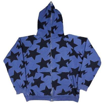 Casaco  Hoodies  Com uma versátil estampa de estrela no peito, braços e capuz, esta peça tem um visual descolado e clássico que nunca sai de moda.