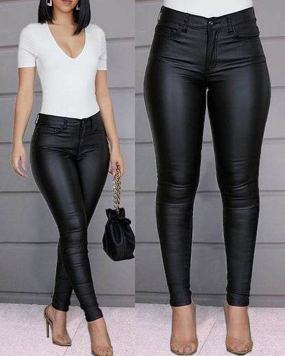 CALÇA Slim Pencil Pants Renove seu guarda-roupa com nossas calças lápis justas femininas. Estas calças casuais, mas elegantes, foram projetadas para impressionar com sua silhueta justa.