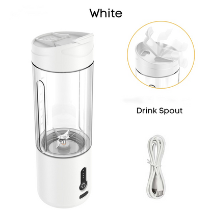 Mini Liquidificador Portátil de aço inoxidável. O liquidificador USB compacto alimentado por bateria que traz a conveniência de um eletrodoméstico de bancada para sua mão. Crie deliciosos smoothies, coquetéis e batidos em qualquer lugar.