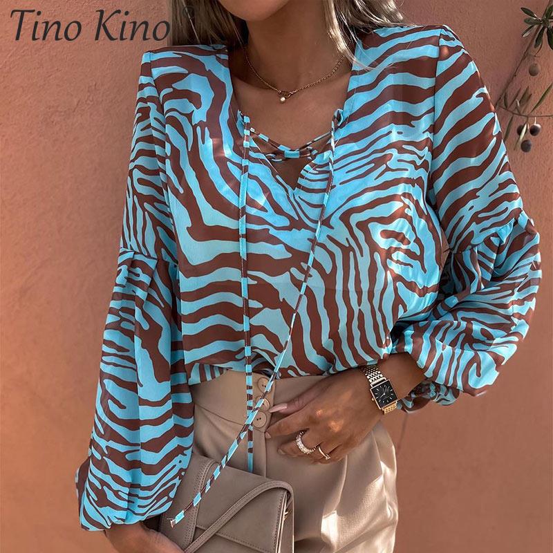 BLUSA Zebra V-neck Women Blouse Se você está procurando uma blusa versátil e estilosa que possa facilmente transitar do escritório para uma saída à noite casual.