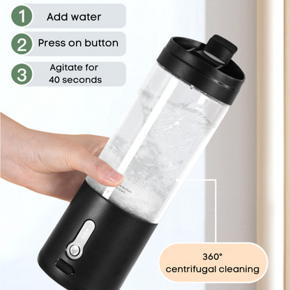 Mini Liquidificador Portátil de aço inoxidável. O liquidificador USB compacto alimentado por bateria que traz a conveniência de um eletrodoméstico de bancada para sua mão. Crie deliciosos smoothies, coquetéis e batidos em qualquer lugar.