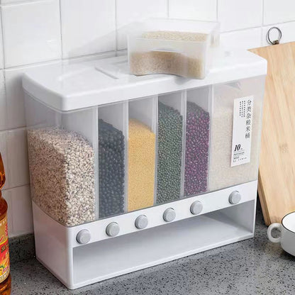 Caixa de armazenamento de arroz selada. A Caixa de Armazenamento de Arroz Selada em Casa é perfeita para você! Com capacidade para 10L, esta caixa de armazenamento comporta até 20kg de arroz, sendo ideal para famílias numerosas.