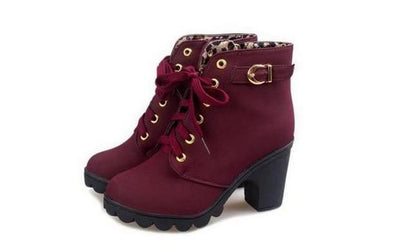 Botas femininas de salto grosso inverno