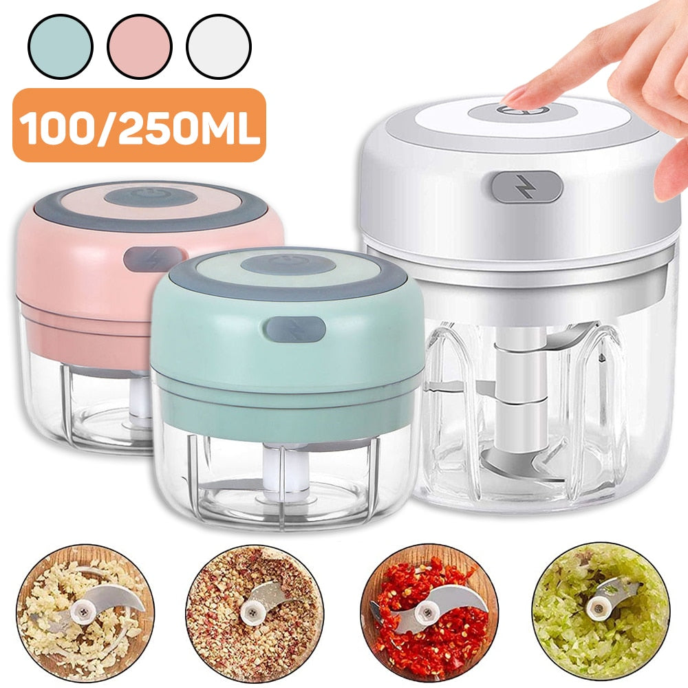 Mini picador elétrico de aço inoxidável. Apresentamos nossa Perfect Kitchen Tool, uma companheira culinária compacta e eficiente que redefinirá sua experiência de corte.