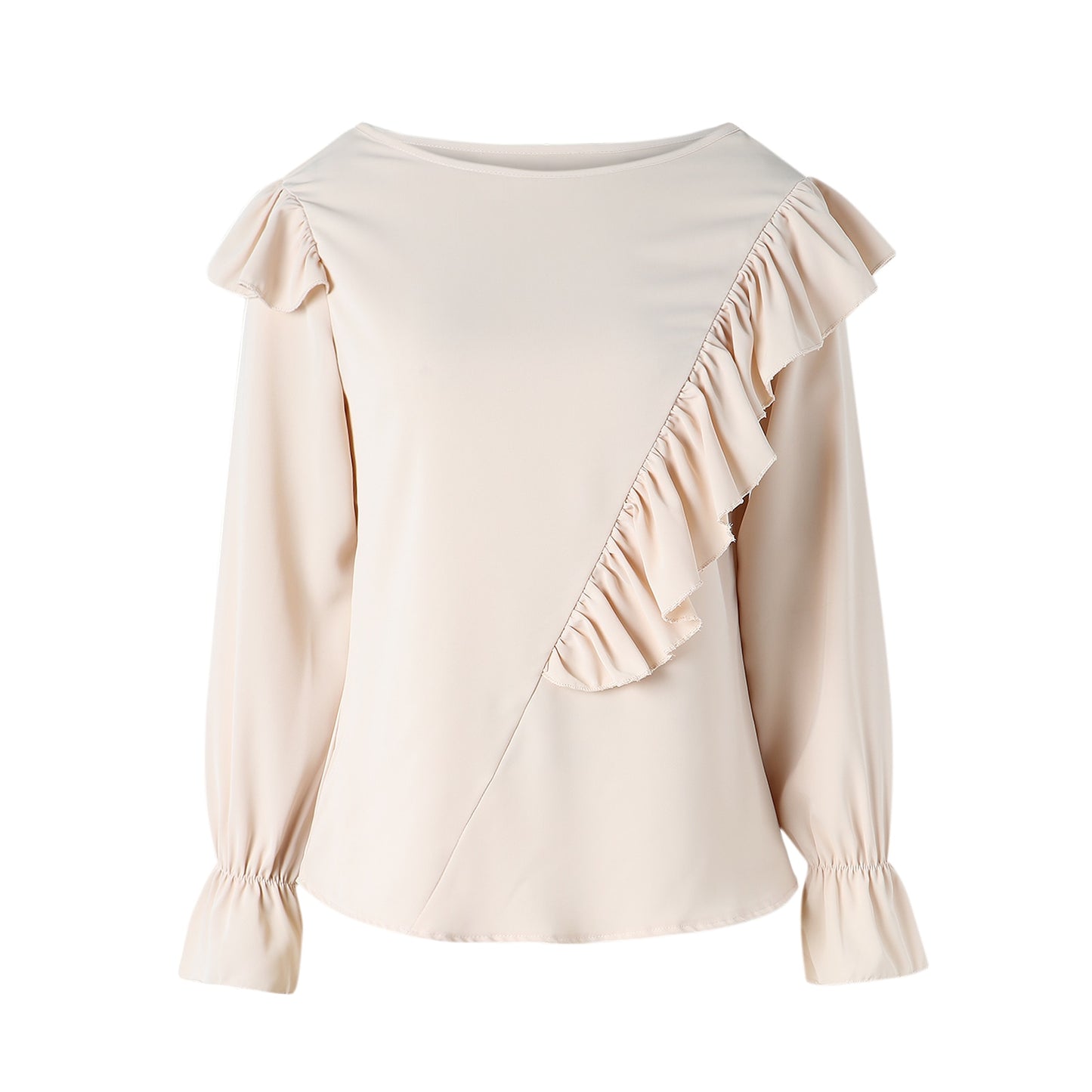 Lady Office Work Ruffles O-Neck Blouse  Tenha uma aparência elegante e elegante onde quer que sua carreira o leve com a blusa Lady Office Work Ruffles O-Neck. Cuidadosamente confeccionado em tecido de alta qualidade.